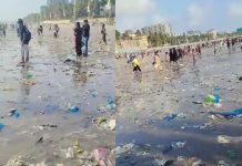 मान्सूनच्या सुरुवातीलाच जुहू चौपाटी कचऱ्याच्या ढिगाऱ्याखाली