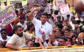 पेपरफुटीचा सरदार धर्मेंद्र प्रधान यांचा राजीनामा झालाच पाहिजे!” मुंबईत युवक काँग्रेसचा भव्य आक्रोश मोर्चा